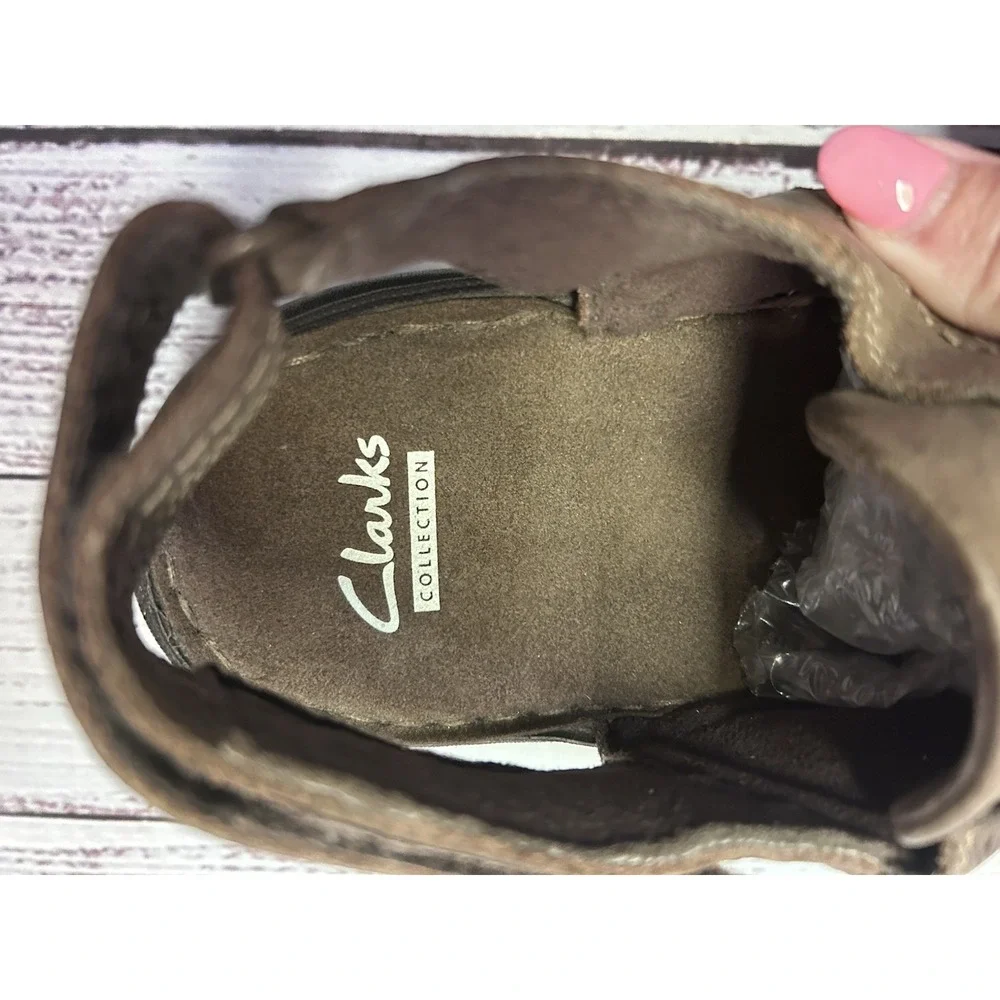 Clarks Collection Men's 10 Brown Leather Fisherman Sandals Comfort Casual EU43